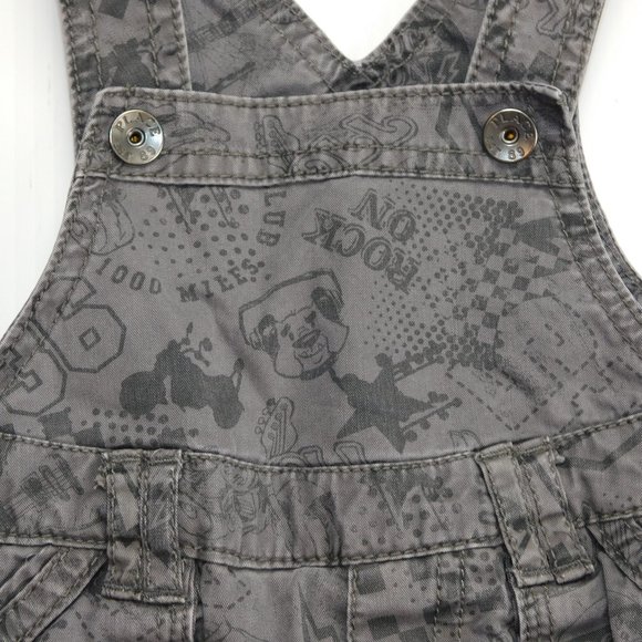 6-9 Months Gray Jersey Lined Gray Overalls - Picture 2 of 10